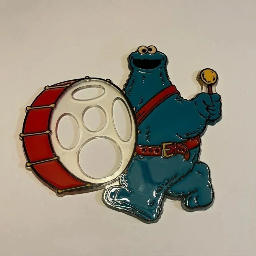 COOKIE MONSTER Vintage Stencil Applause Drummer